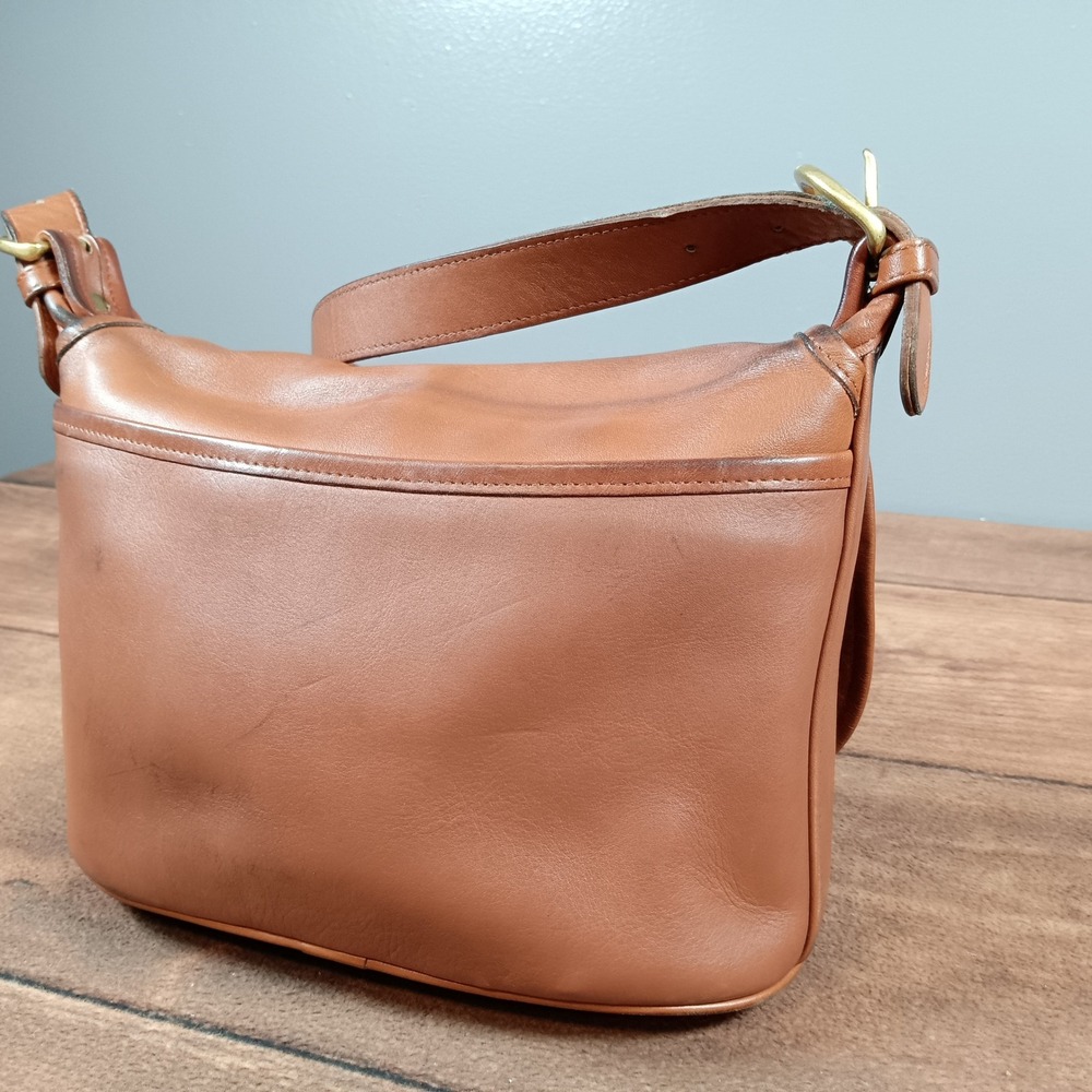 Coach Brown Leather Saddle Bag Crossbody Shoulder Bag Brass Hardware - Picture 8 of 16
